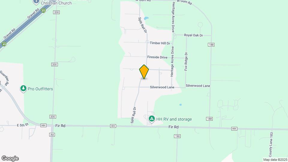 202 Split Rail Dr Map and Location Details