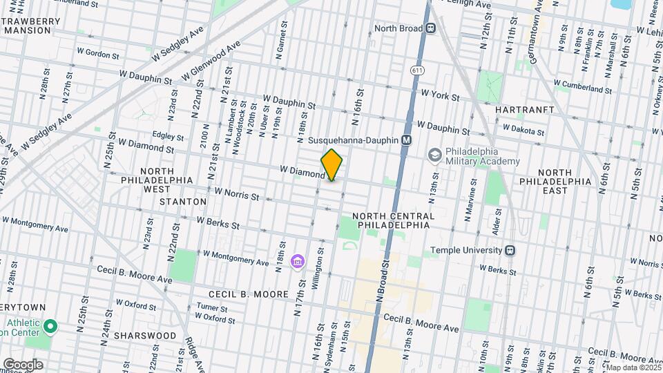1625 Fontain St Map and Location Details