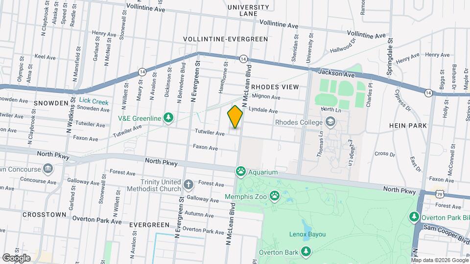 1828 Tutwiler Ave Map and Location Details