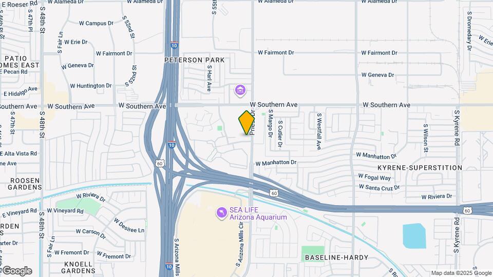 1404 W La Jolla Dr Map and Location Details
