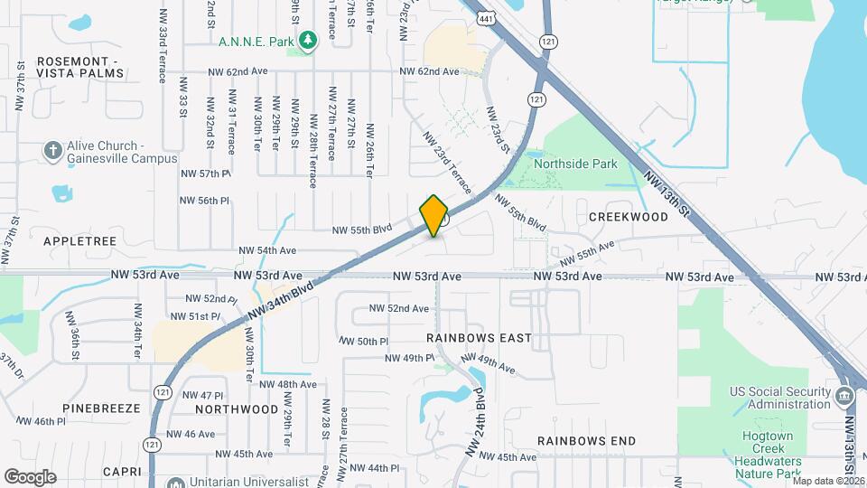 2447 NW 54th Blvd Map and Location Details