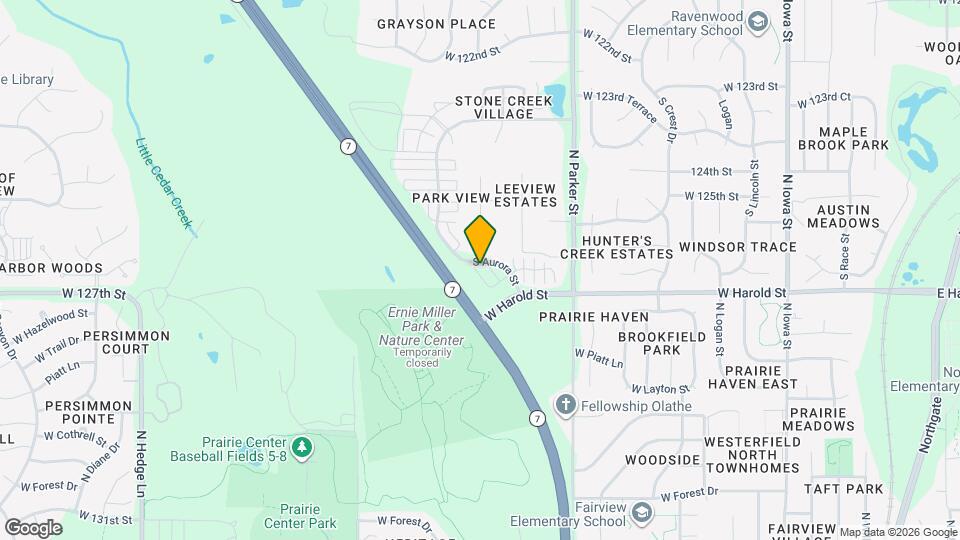 12647 S Prairie Creek Rd Map and Location Details