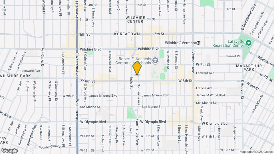 751 Normandie Ave Map and Location Details