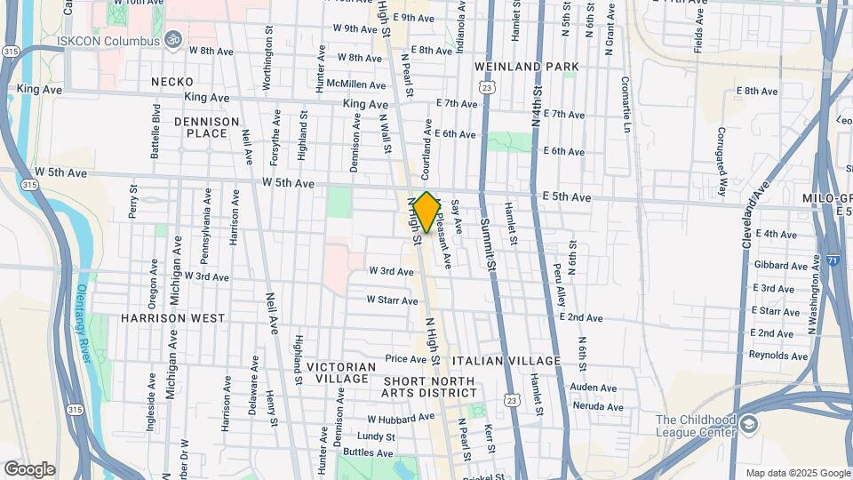 1114 N High St Mapa y Detalles de la Ubicación