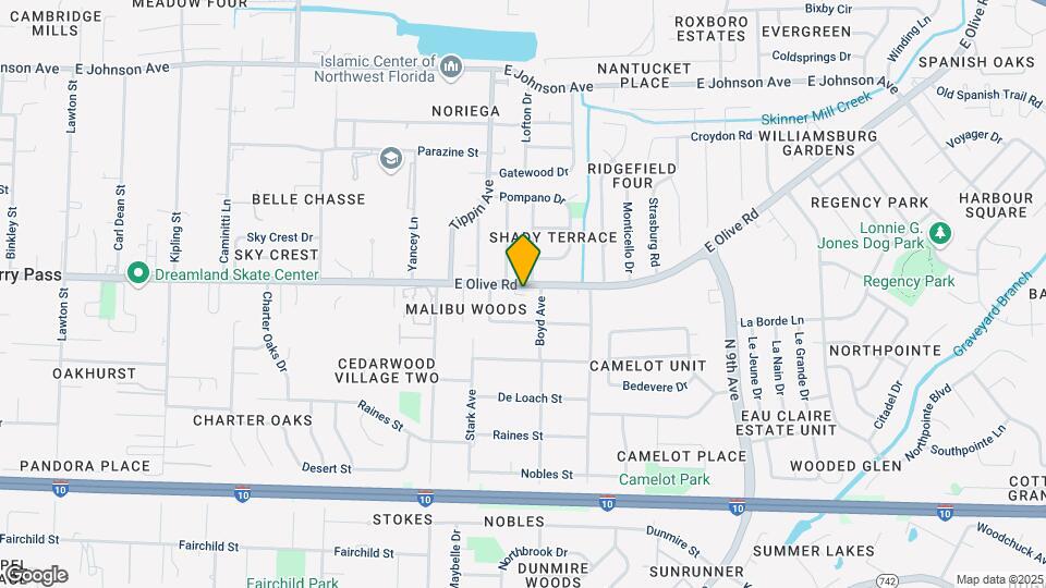 3695 E Olive Rd Map and Location Details