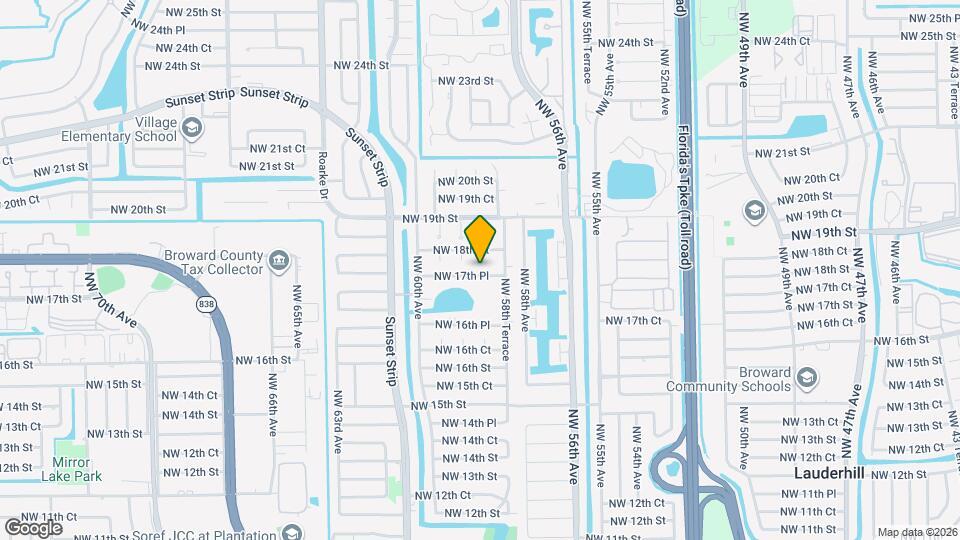 5811 NW 17th Pl Mapa y Detalles de la Ubicación