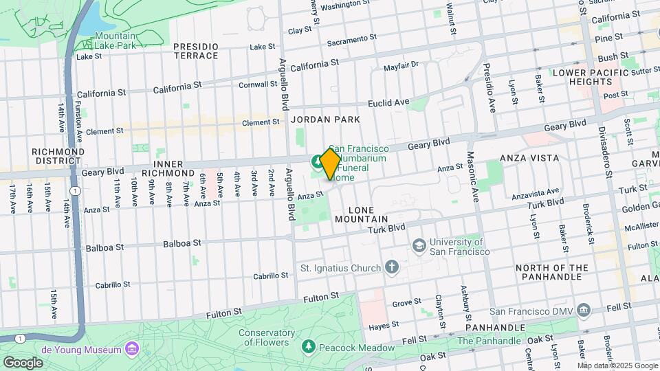 93 Stanyan St, Unit 93StanyanStreet Mapa y Detalles de la Ubicación