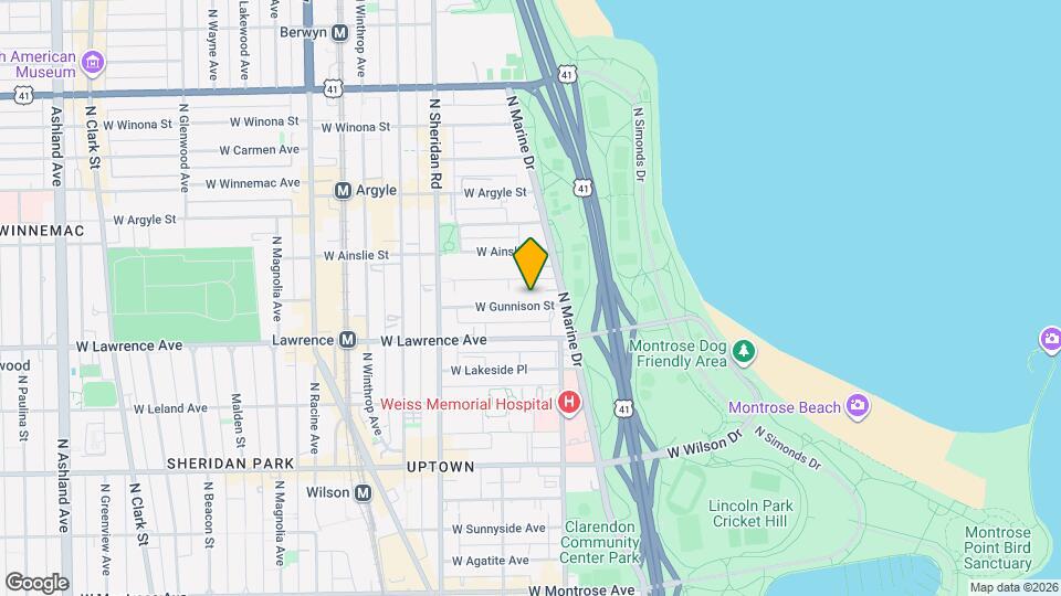 824 W Gunnison St Map and Location Details