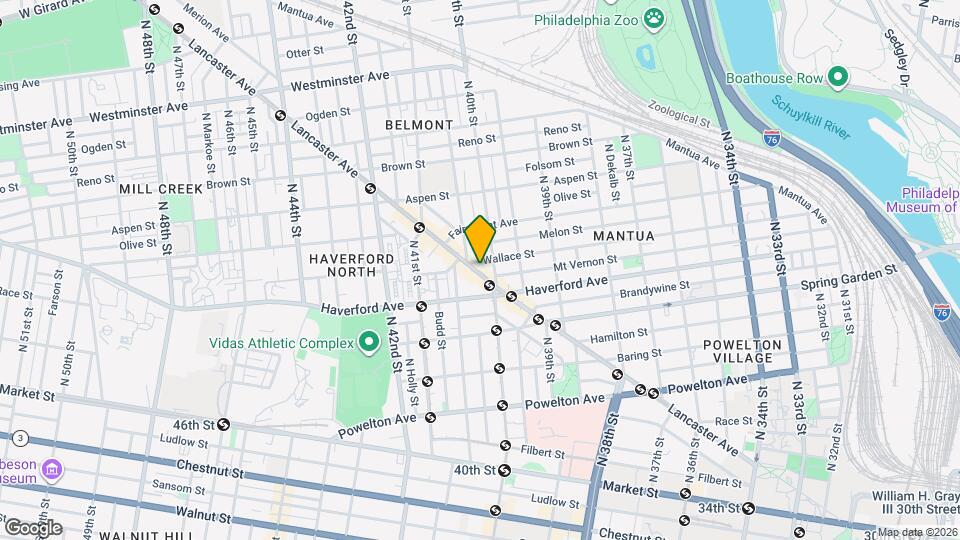 4025 Lancaster Ave Map and Location Details