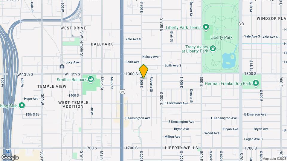 1325 S 200 E, Unit 1 bd 1 ba Map and Location Details