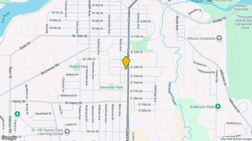 1409 Crooks Ave Map and Location Details