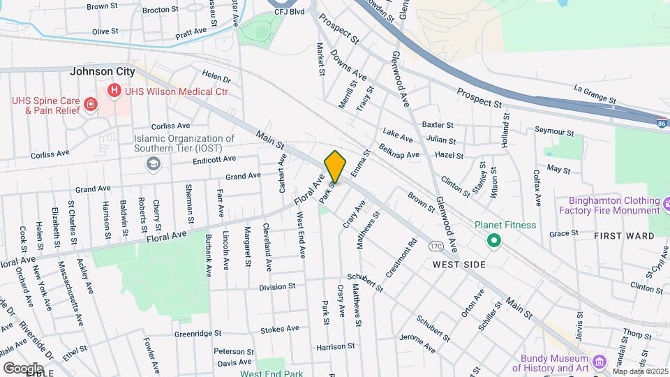 106 Park St-Unit -2nd Floor Map and Location Details