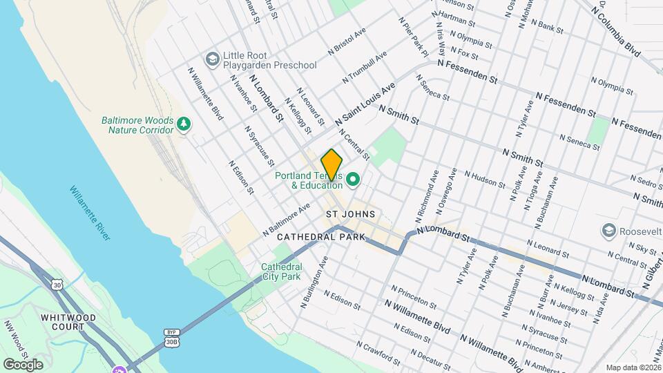 8803 N Lombard St Map and Location Details