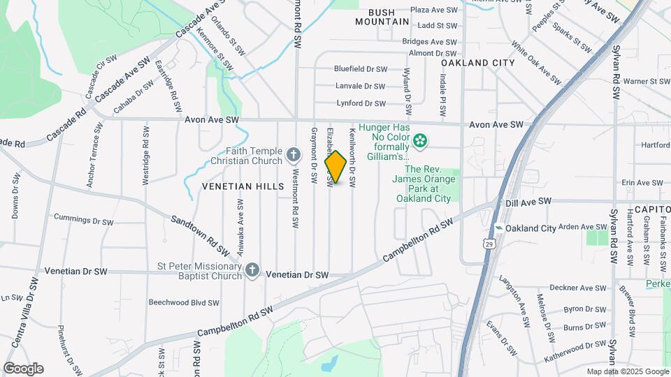 1308 Elizabeth Ave SW Map and Location Details