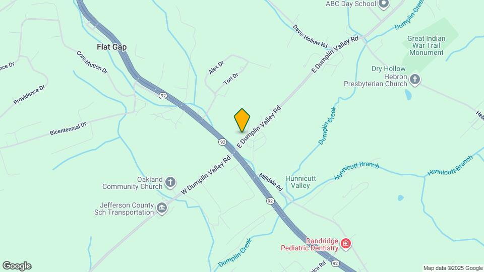 112 E Dumplin Valley Rd Map and Location Details