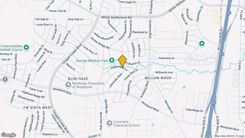 10105 Peppertree Ln Map and Location Details