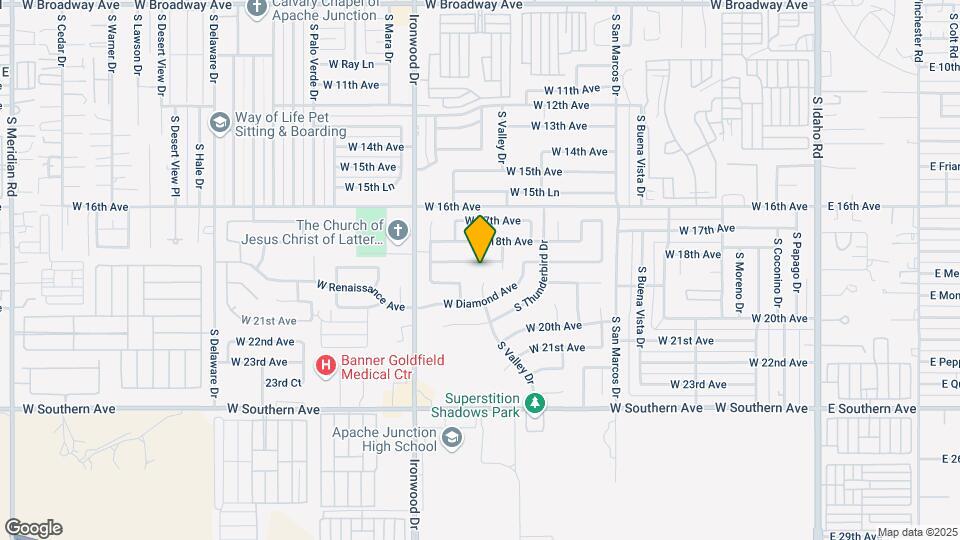 1339 W Mesquite Ave Map and Location Details