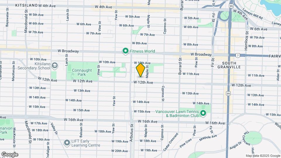 2065 W 12th Ave Map and Location Details