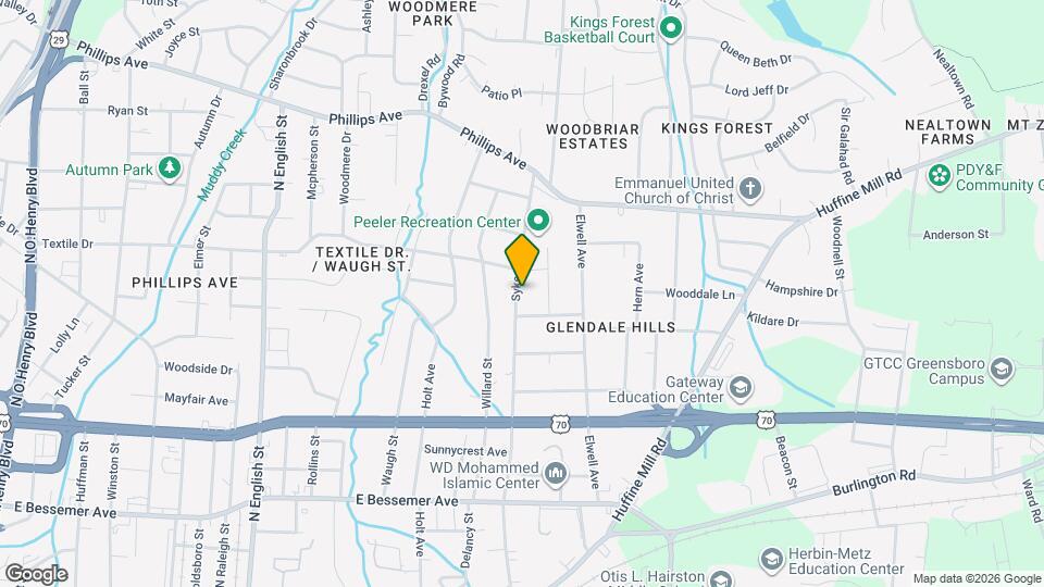 1106 Sykes Ave Map and Location Details