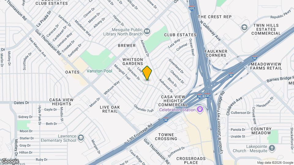 4301 Live Oak Dr Map and Location Details