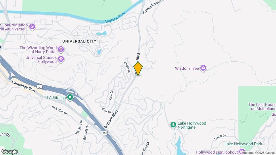 3480 Barham Blvd Map and Location Details