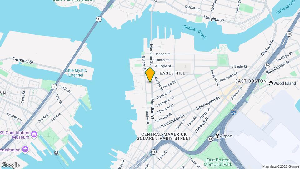 388 Meridian St, Unit #2 Map and Location Details