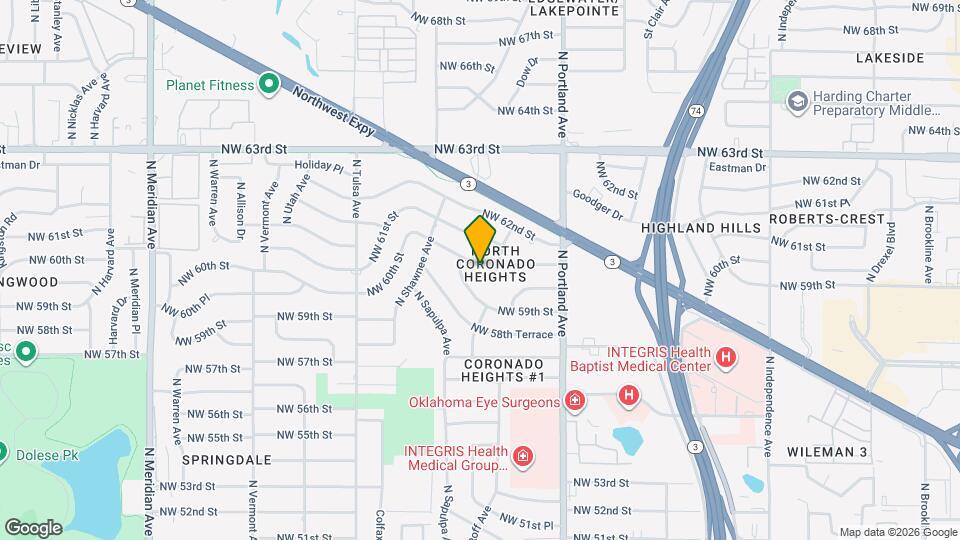 3812 NW 60th St Map and Location Details