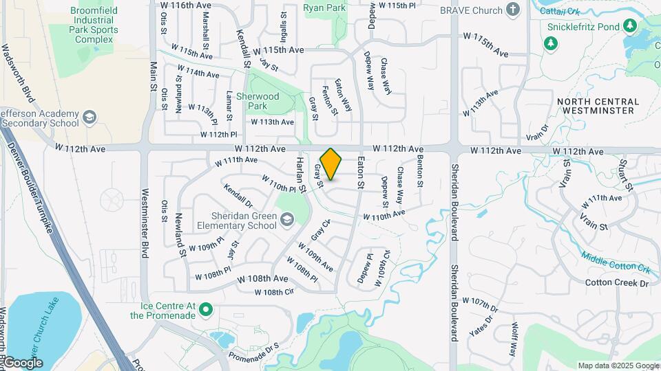 5831 W 110th Pl Map and Location Details
