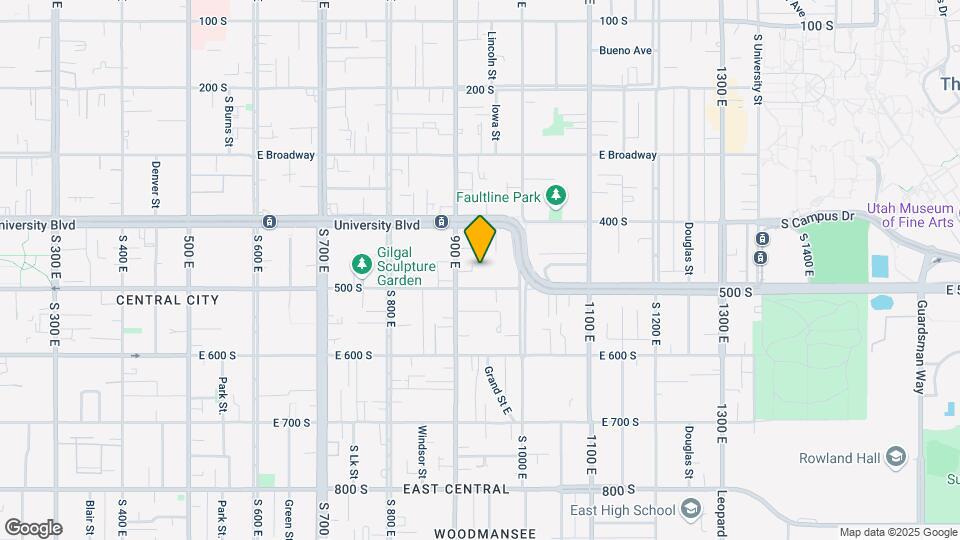 923 E 500 S, Unit A Map and Location Details