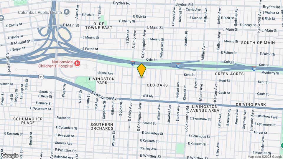 662 S Champion Ave Map and Location Details