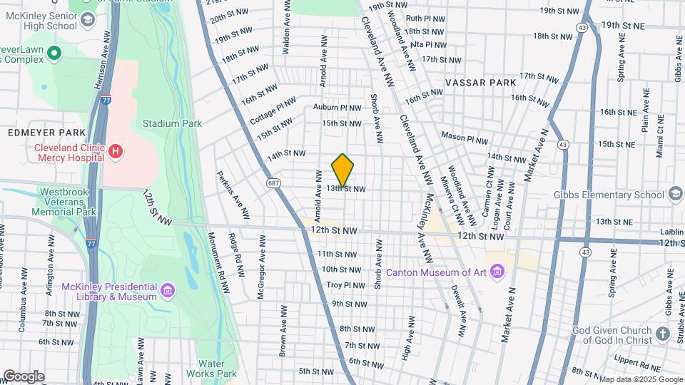 1259 Oxford Ave NW Map and Location Details