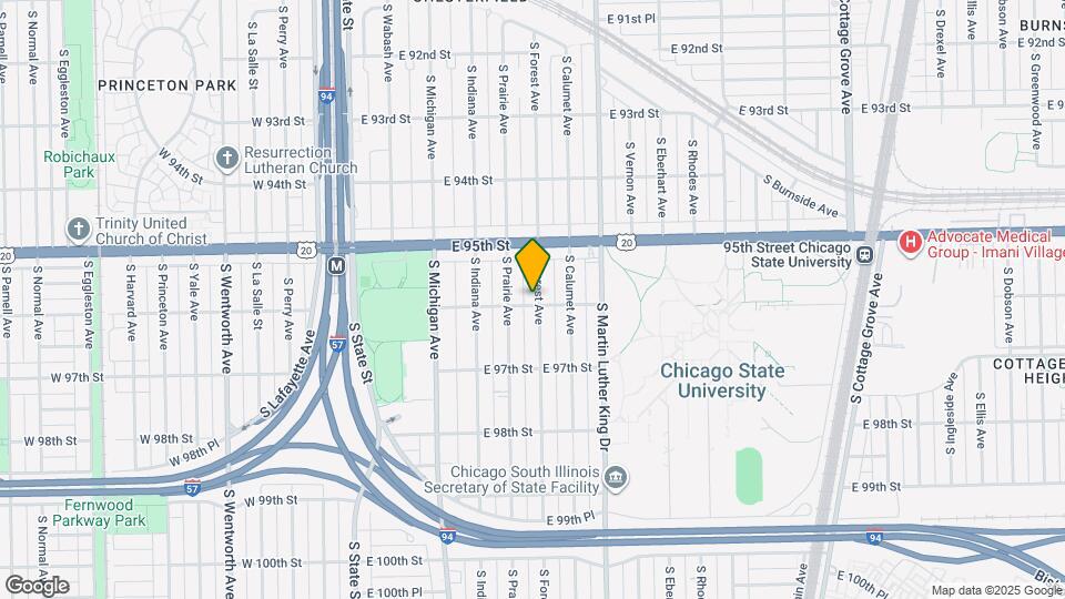 9556 S Forest Ave Map and Location Details