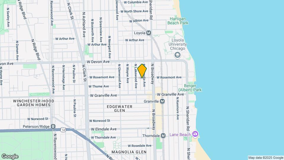 1241-1247 W Rosemont Ave Map and Location Details