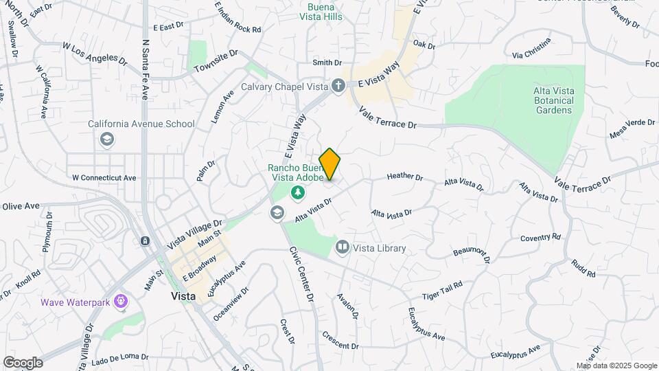 734 Alta Vista Dr Map and Location Details
