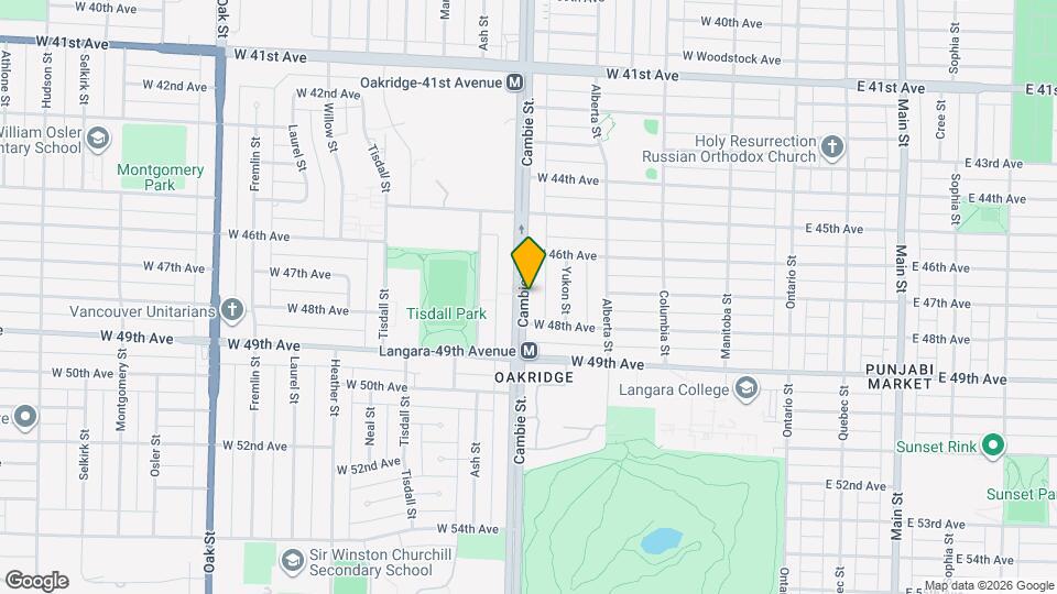 6328 Cambie St. Map and Location Details