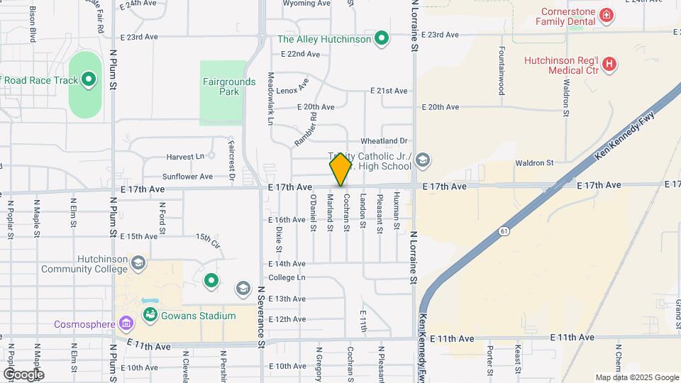 1117 E 17th Ave Map and Location Details