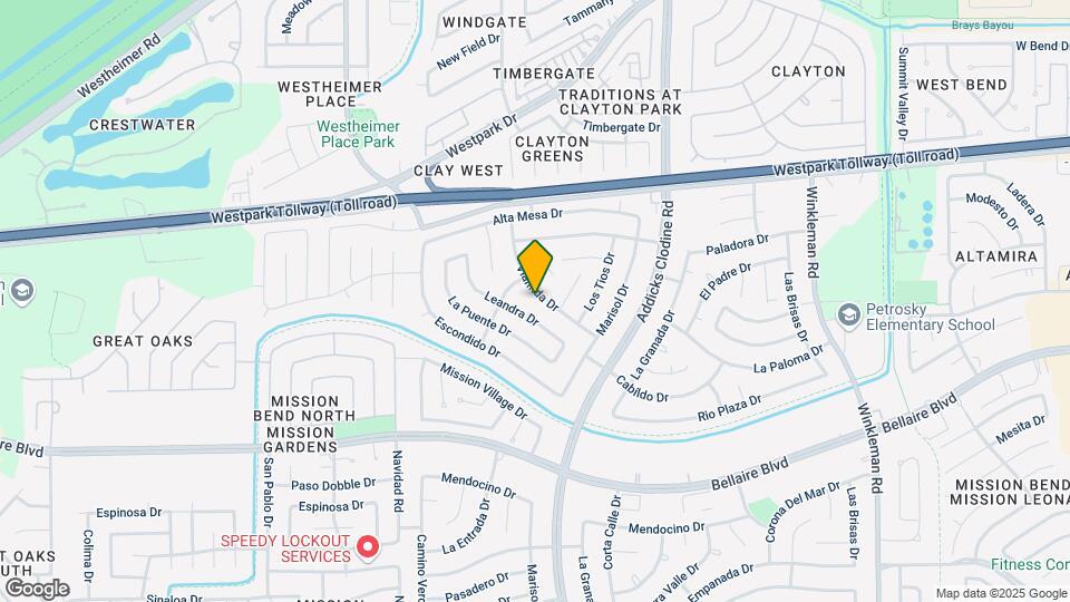 6802 Vialinda Dr Map and Location Details