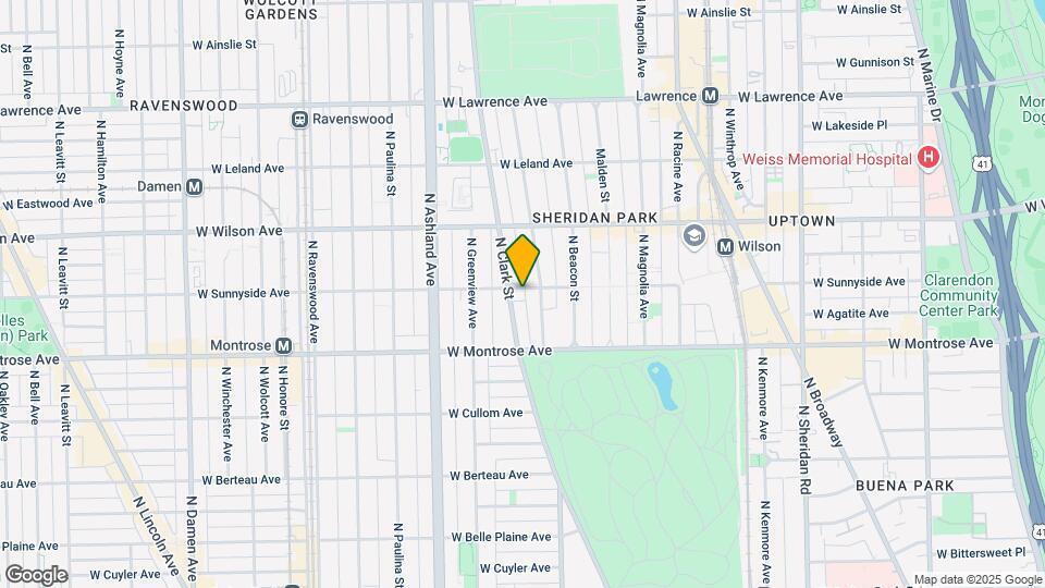 1417 W Sunnyside Ave Map and Location Details