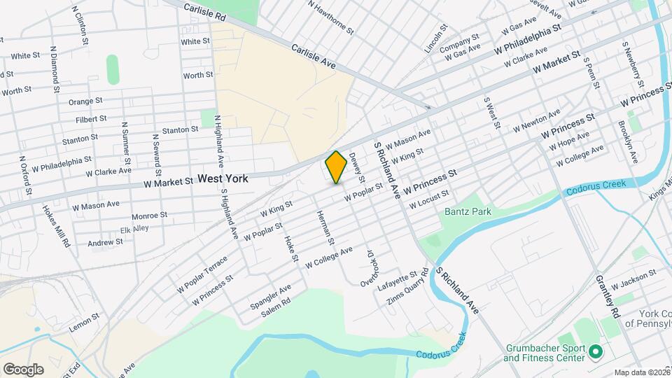 1212 W King St Map and Location Details