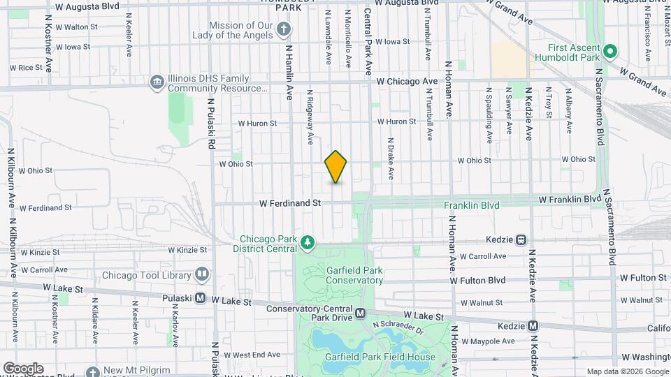 521 N Lawndale Ave Map and Location Details