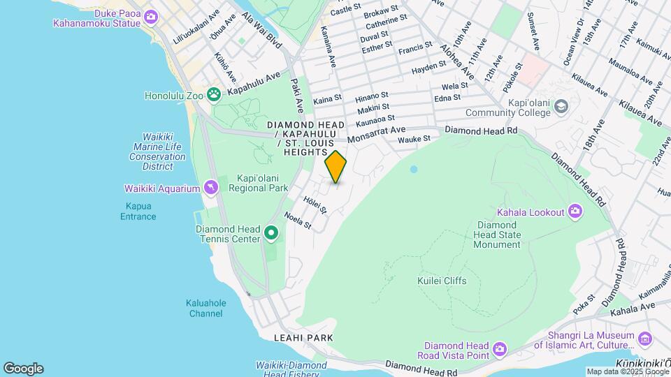Diamond Head Condominiums at Pualei Cir Map and Location Details