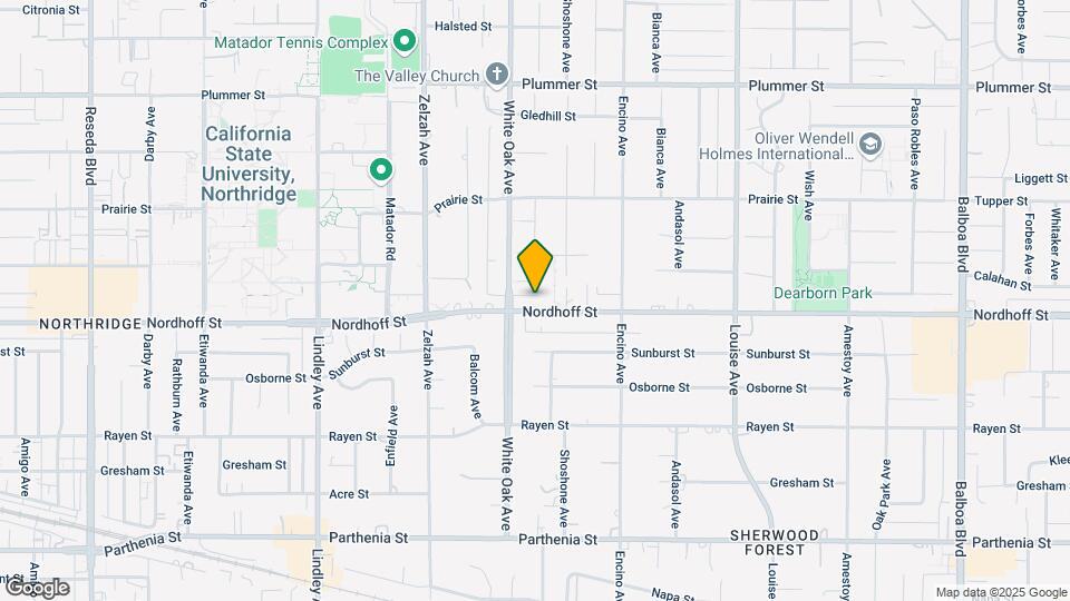 17633 Nordhoff St Map and Location Details