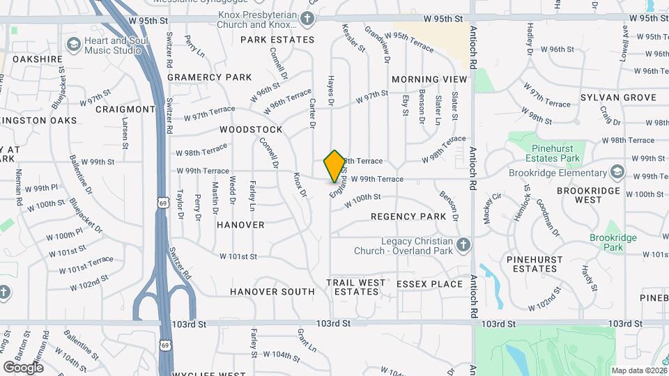 9914 England Dr Map and Location Details