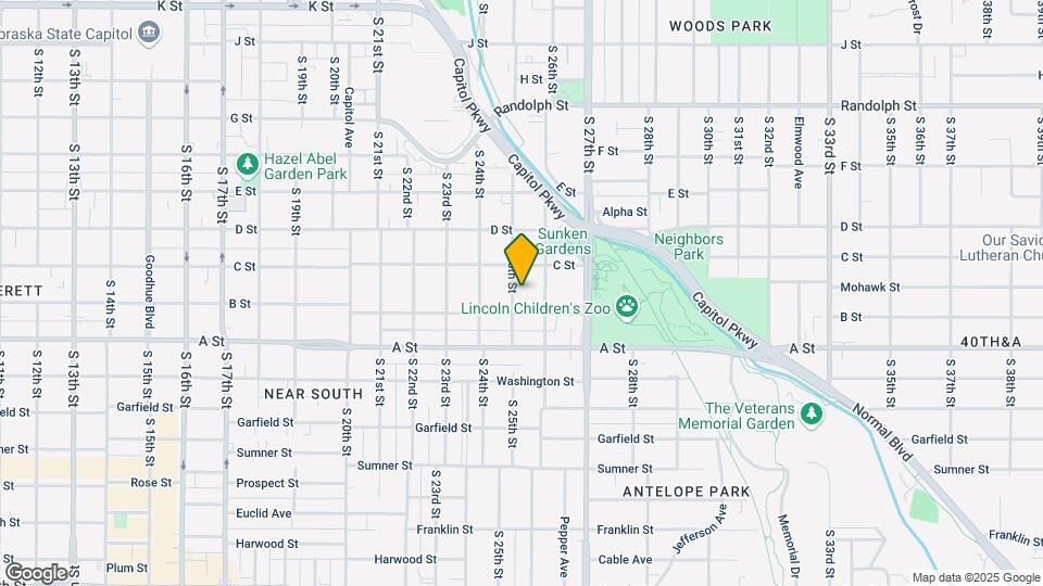 1246 S 25th St Map and Location Details