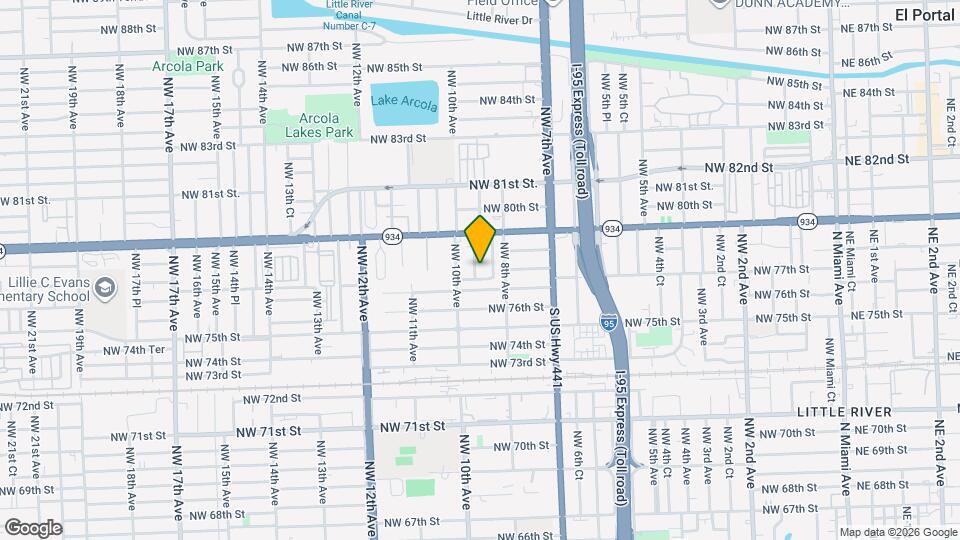 7737 NW 9th Ave Map and Location Details