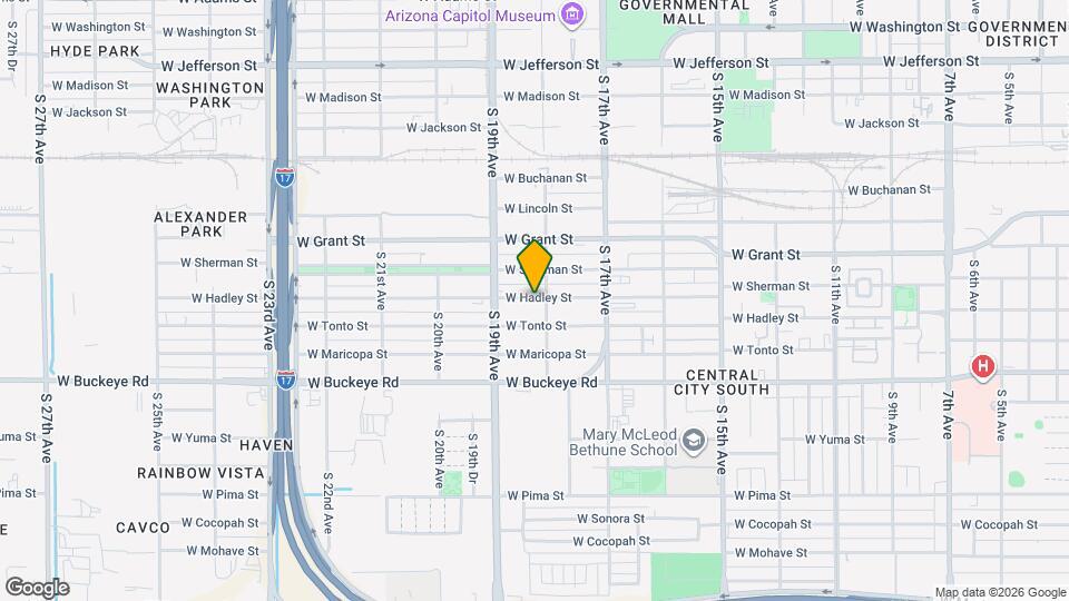 1821 W Hadley St Map and Location Details