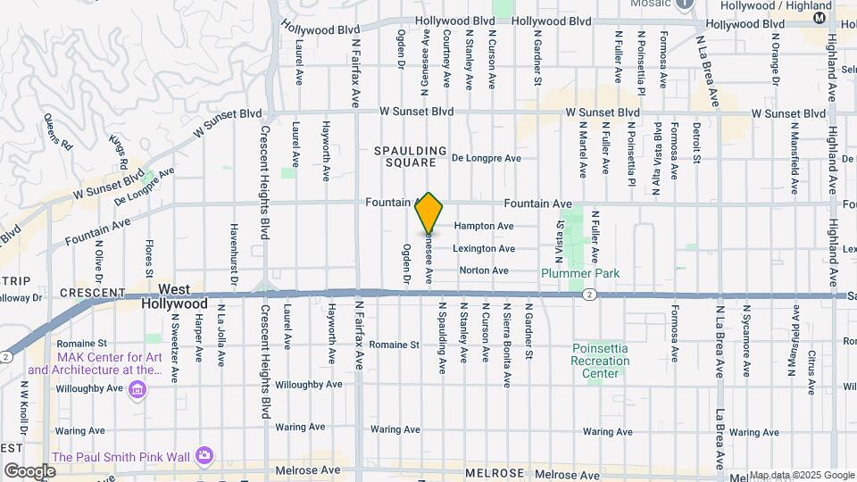 1207 N Genesee Ave Map and Location Details