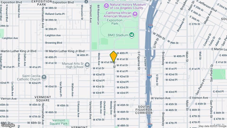 4103 S Hoover St Map and Location Details