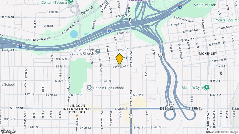 3556 S D St Mapa y Detalles de la Ubicación