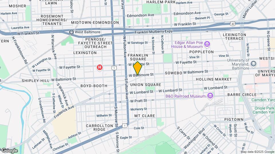 1613-1615 W Baltimore St Mapa y Detalles de la Ubicación